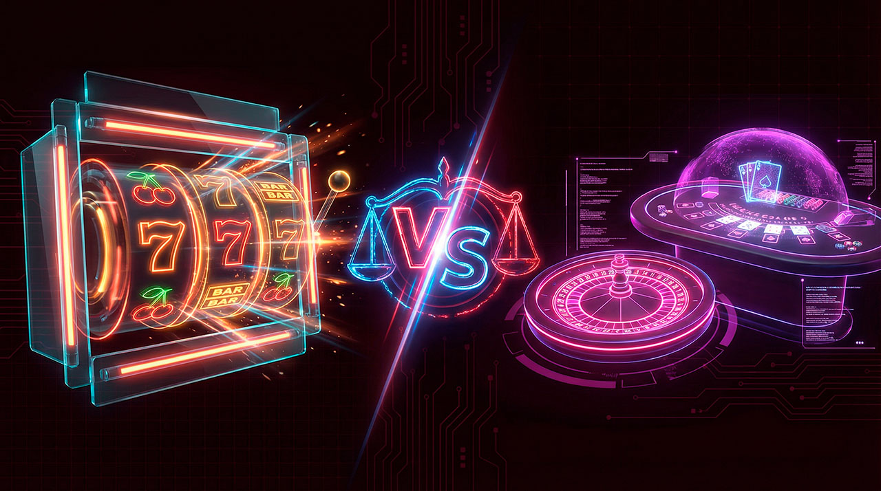 Slots vs Casino en Vivo